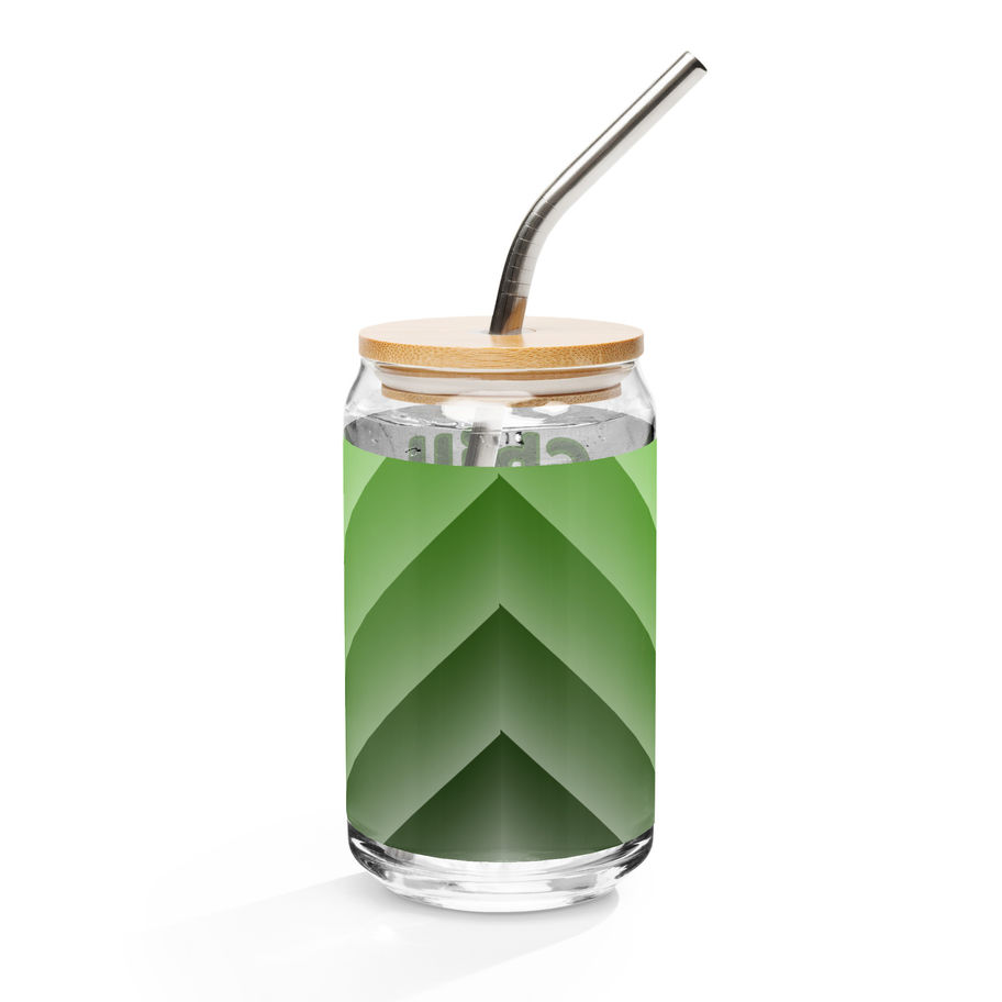 Can-Shaped Glass with optional Straw and Lid