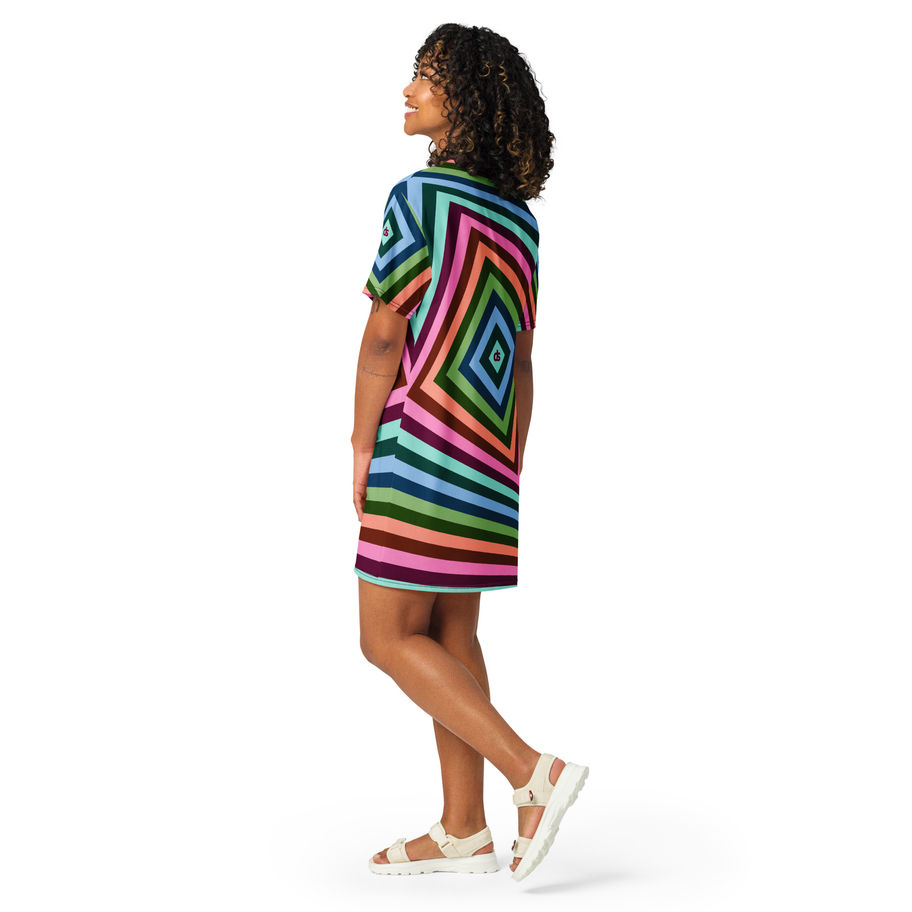 Womens T-Shirt Dress Multicolour