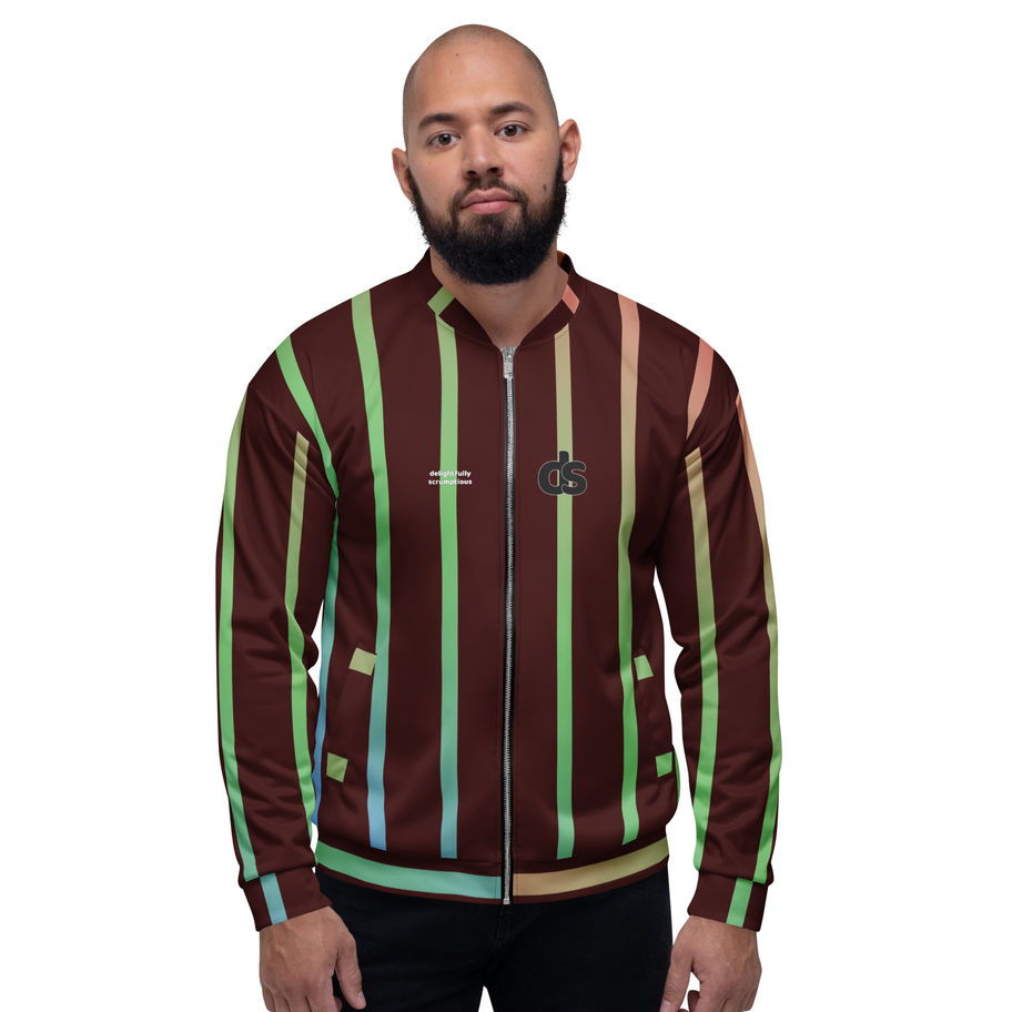 Burgundy Unisex Bomber Jacket