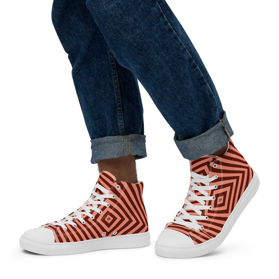 Mens High-Top Shoes Peachy Brown