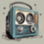 a cartoon image of a radio