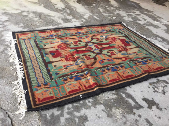 Rug is now off the loom and ready for washing.