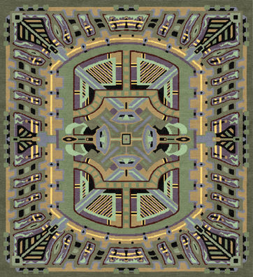 Indavaho: hand-knotted rug in Tibetan Wool