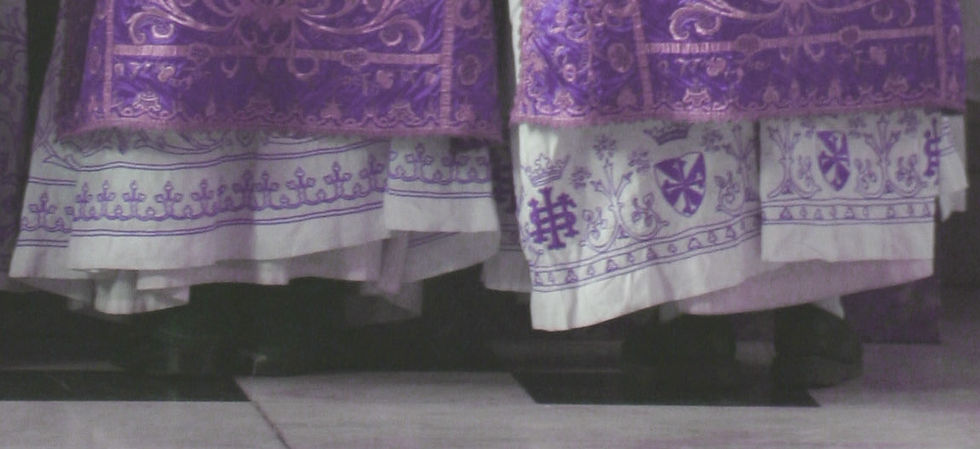 Purple Embroidered Alb-Vestment