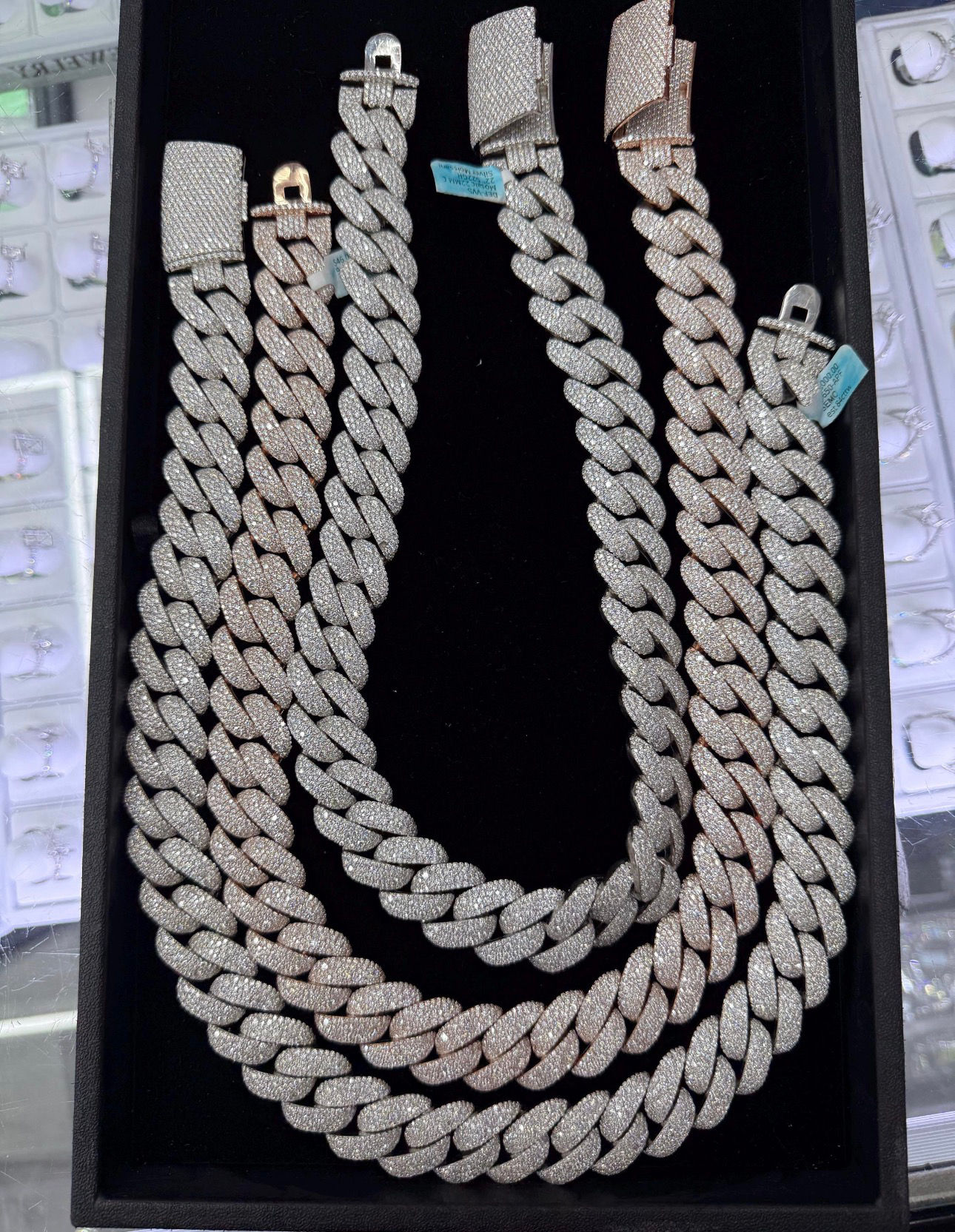 VVS1 Moisiac Set Moissanite Cuban Chain - 14mm - 18mm