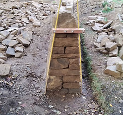 Cheek end of a Dry Stone Wall