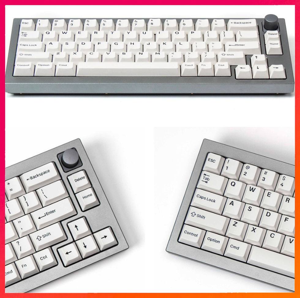 Thumbnail: Cherry Profile Double Shot PBT Full Set Keycaps Grey, Black On White