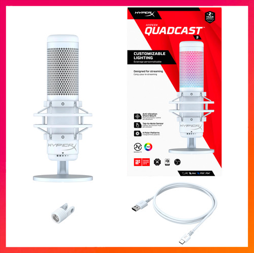 HyperX QuadCast S White Color | Home Gears
