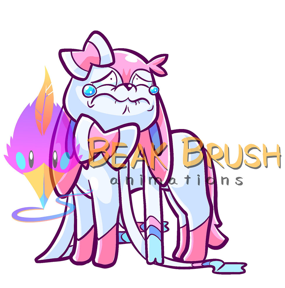 Thumbnail: Sad Ribbon Dog Sticker