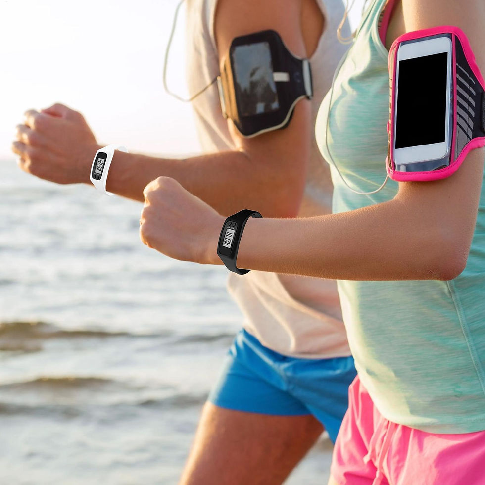 Thumbnail: Pedometer Wristband With Pedometer LCD Screen Step Watch Bracelet Fitness Tracke