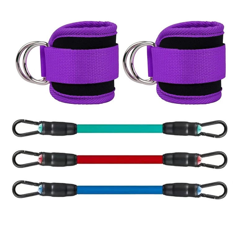 Thumbnail: Ankle Straps Resistance Bands Set Fitness Workout Exercise Equipment Ankle Weigh