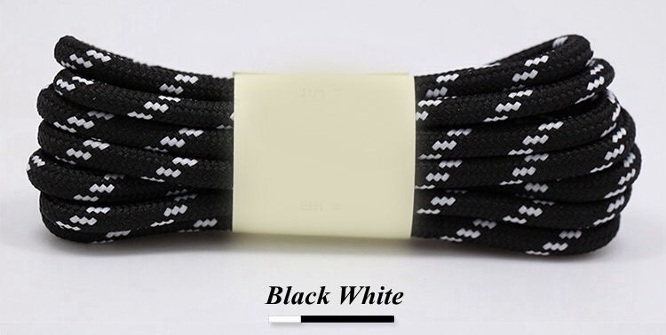 Thumbnail: 1Pair Round Shoelaces Durable Polyester Shoelace Outdoor Boots Sneakers Laces fo