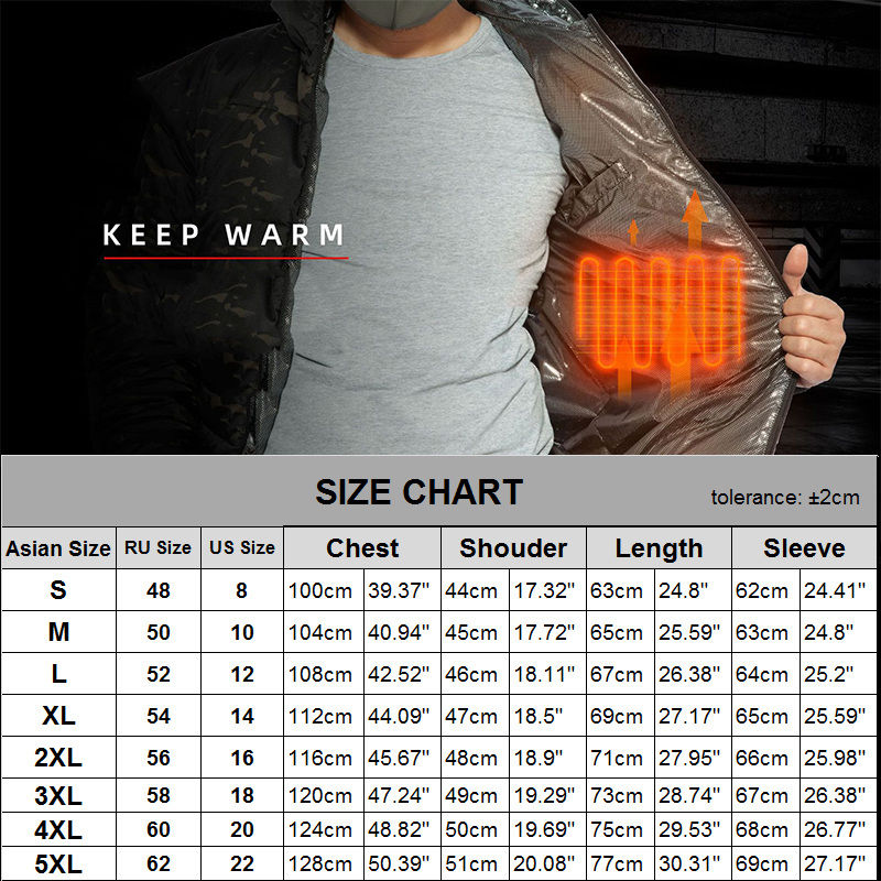 Thumbnail: Brand Winter Parka Men Hunting Camouflage Clothing Spring Warm Thermal Hooded Me