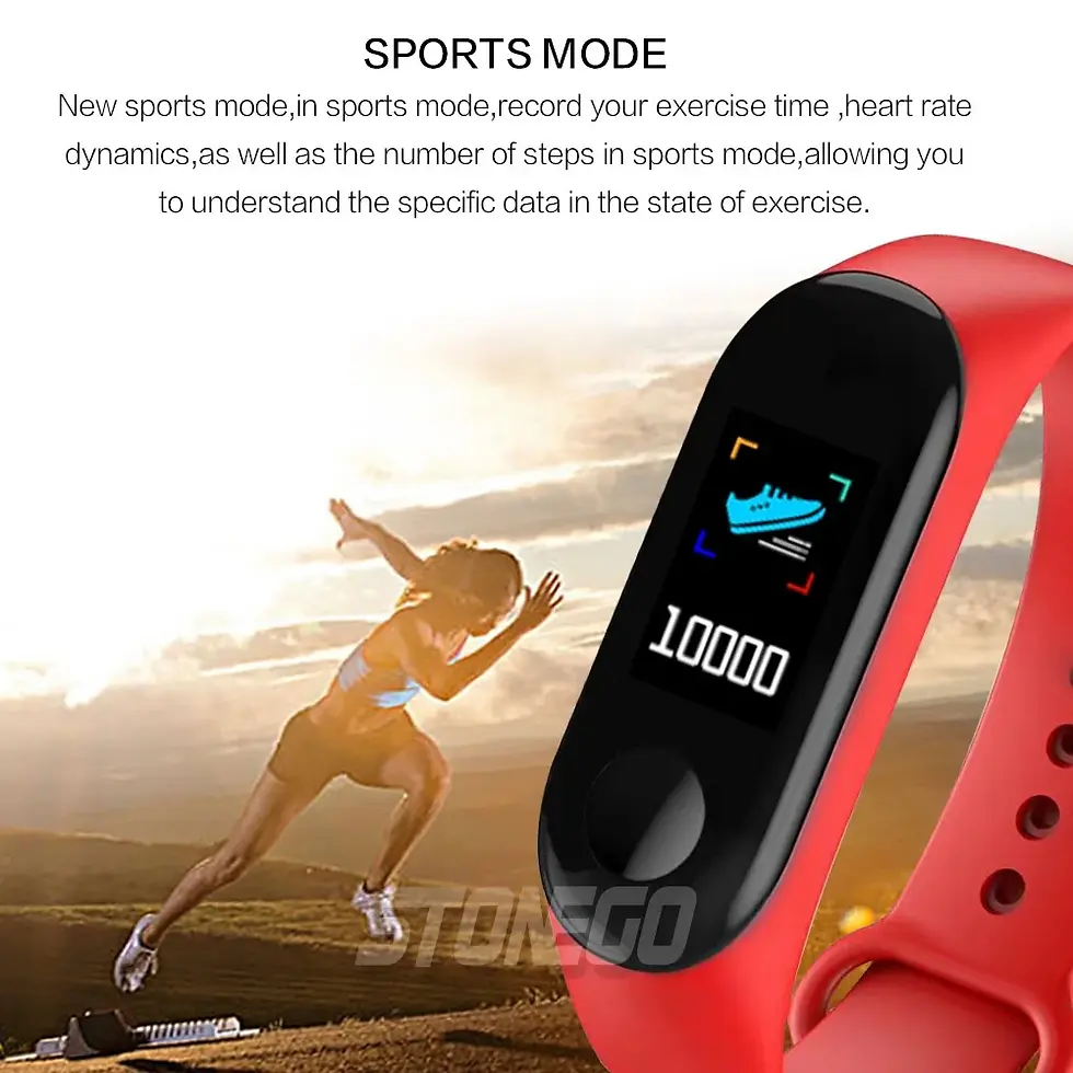 Thumbnail: Waterproof Fitness Tracker with Heart Rate Monitor Step Counter Calorie Tracker 