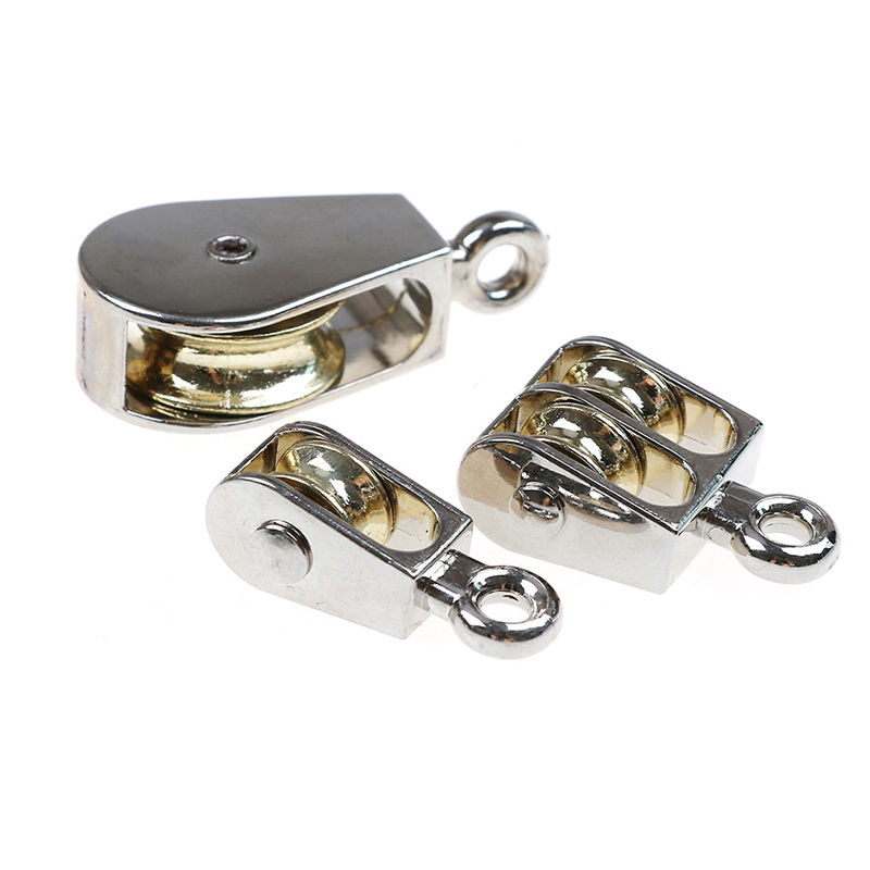 Thumbnail: 36/52/75mm Metal Sheave Zinc Alloy Fixed Pulley Crown Block And Tackle Lifting W