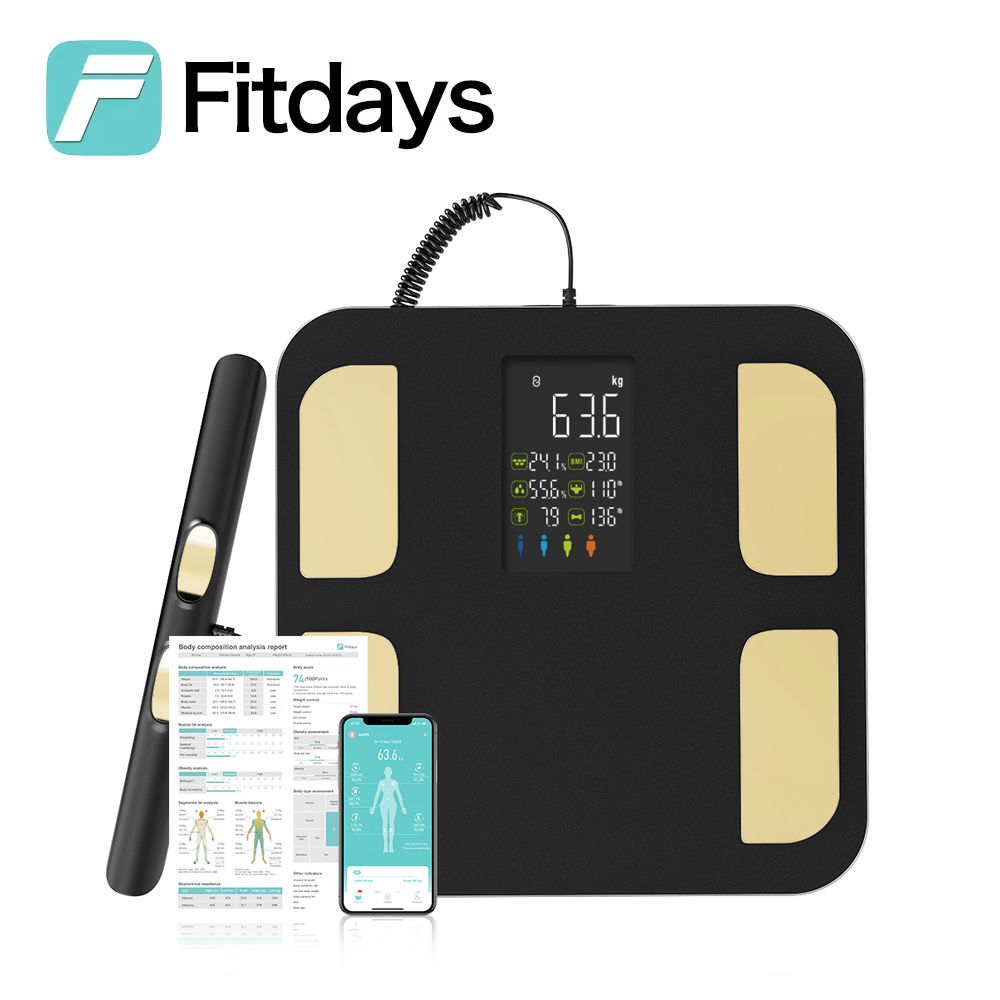 Fitdays 8 Electrode Smart Body Scale Smart Full Body Composition Bioimpedance Sc