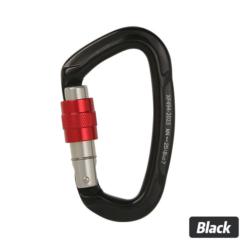 Thumbnail: Outdoor Professional Rock Climbing Carabiner 25kN Lock D-shape Safety Buckle For