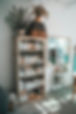 An organized bookshelf