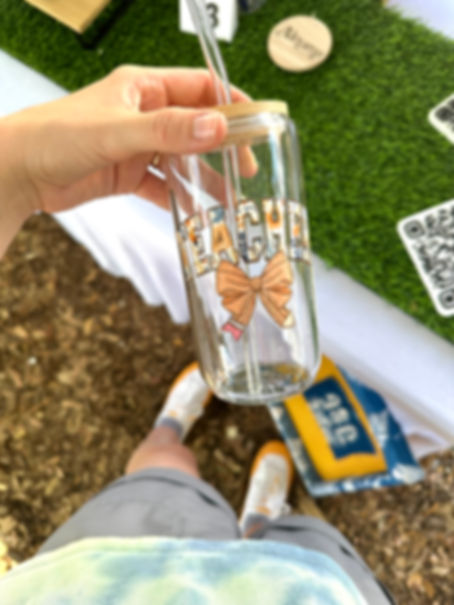 Teacher Pencil Bow Tumbler