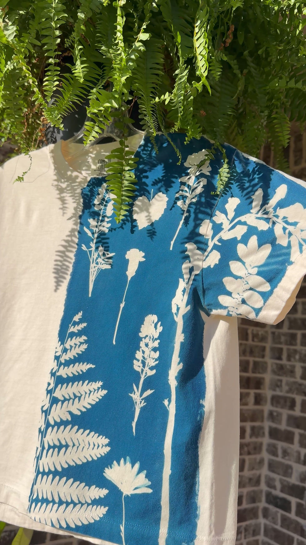 Thumbnail: Cyanotype Tee · Half n Half (Small)