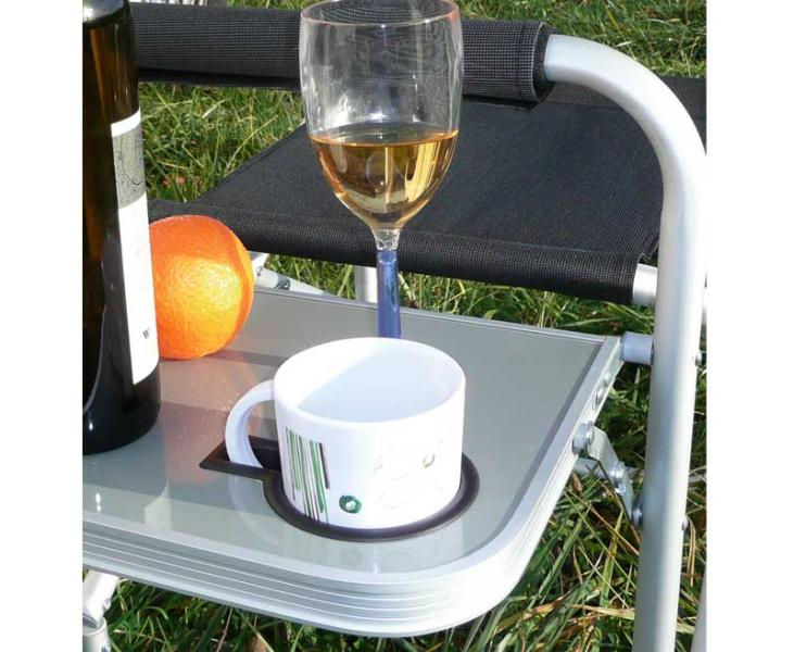 Thumbnail: Camping Directors Chair, Maxi de Luxe 2 Camp4, with side table
