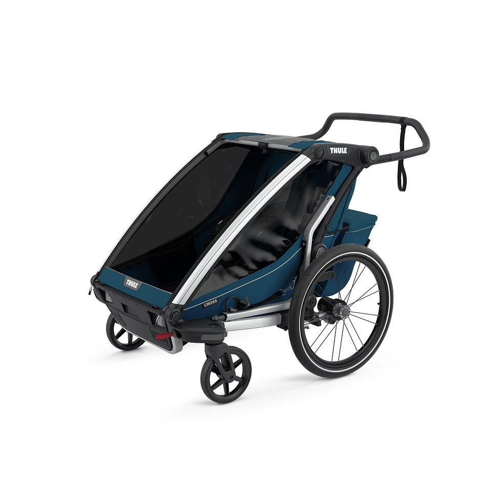 Thumbnail: Thule Chariot Cross 2-seat multisport bike trailer 2 different colours