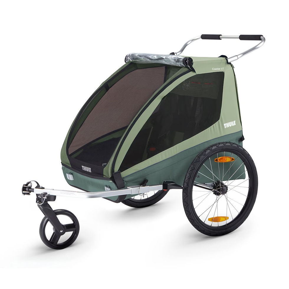 Thumbnail: Thule Coaster XT 2-seat bike trailer 3 different colours