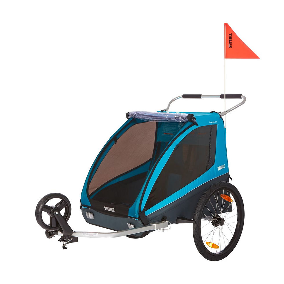 Thumbnail: Thule Coaster XT 2-seat bike trailer 3 different colours
