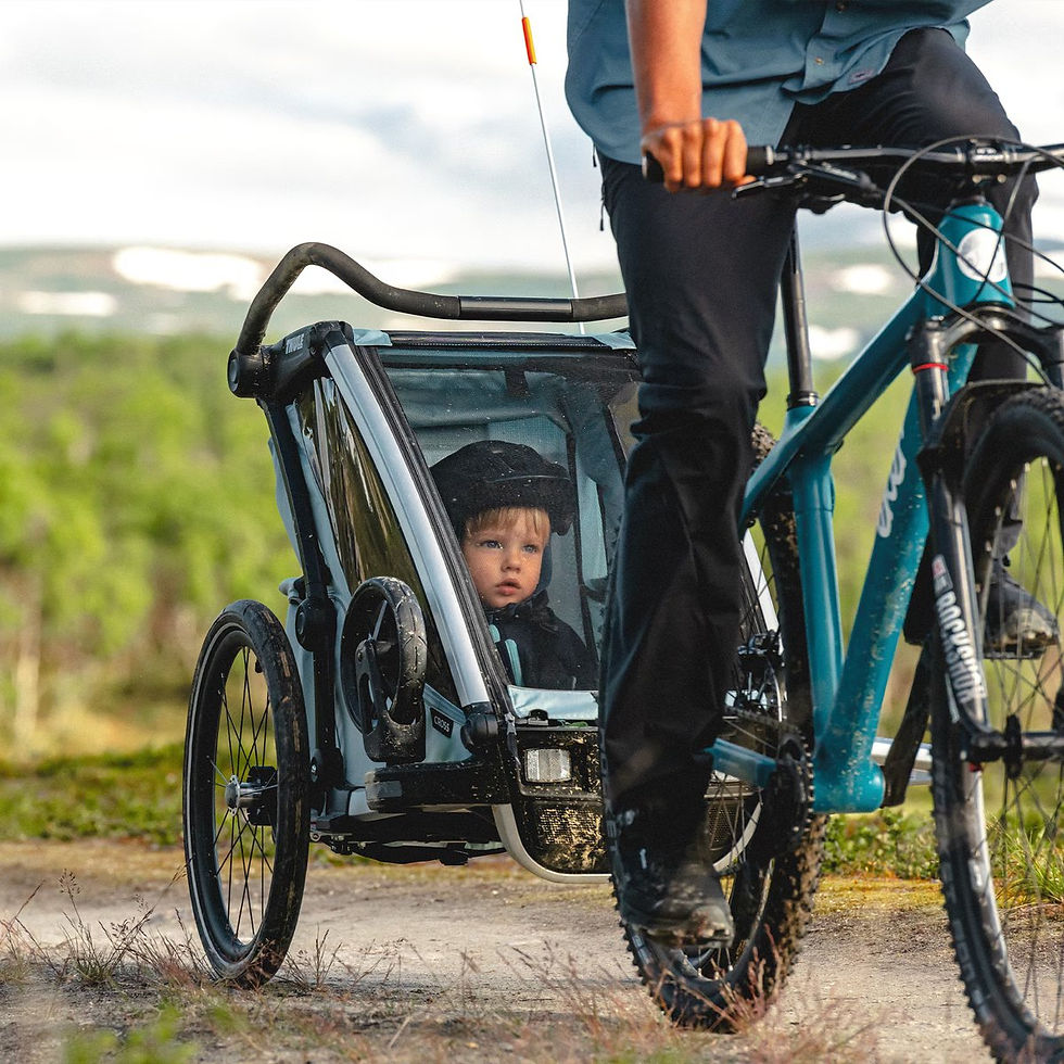 Thumbnail: Thule Chariot Cross 2-seat multisport bike trailer 2 different colours