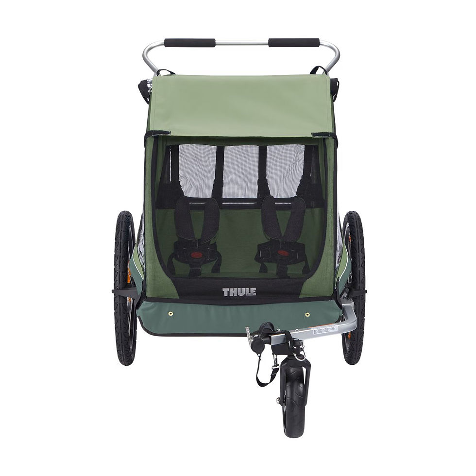 Thumbnail: Thule Coaster XT 2-seat bike trailer 3 different colours