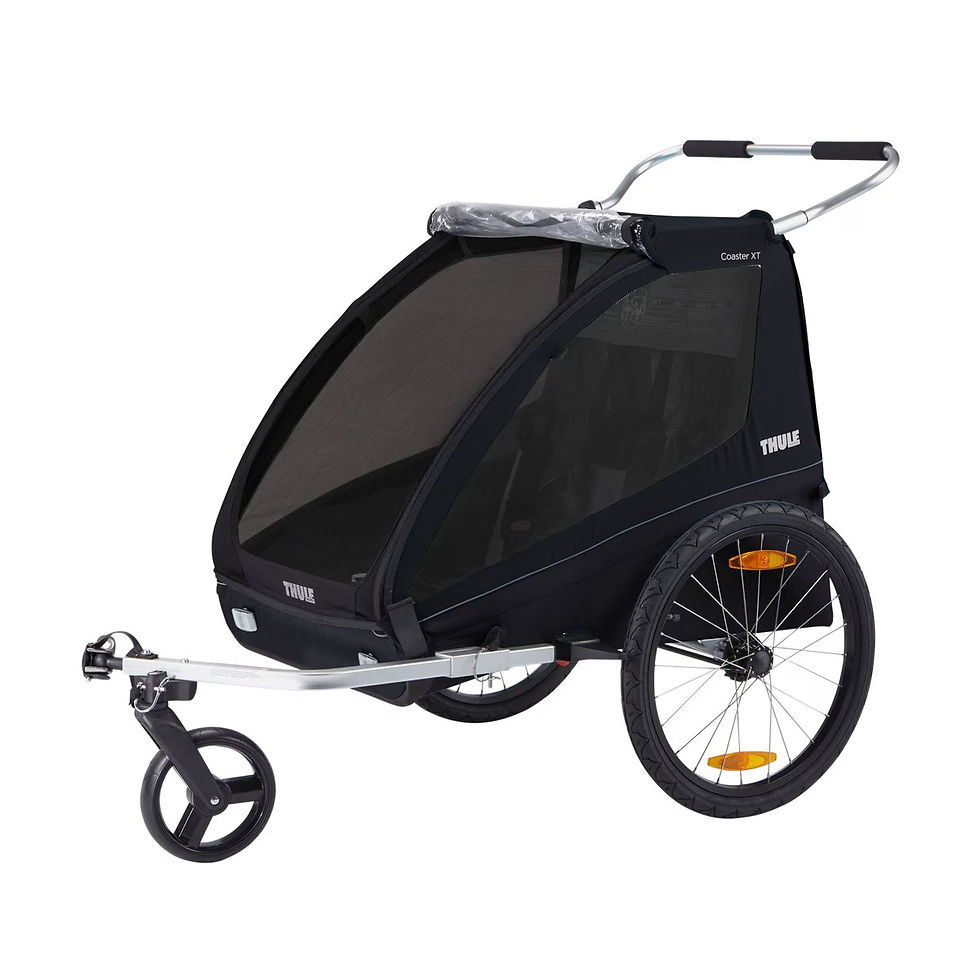 Thumbnail: Thule Coaster XT 2-seat bike trailer 3 different colours