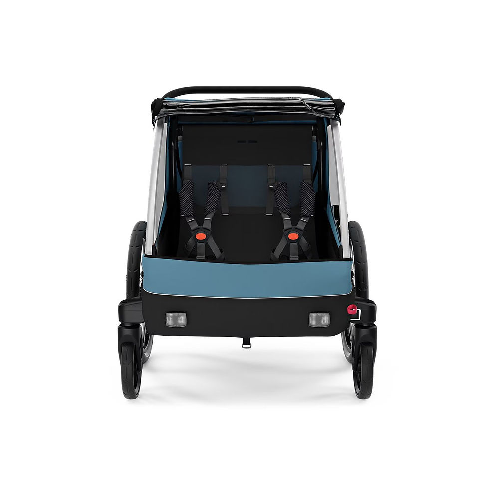 Thumbnail: Thule Courier 2-seat kids cargo bike trailer