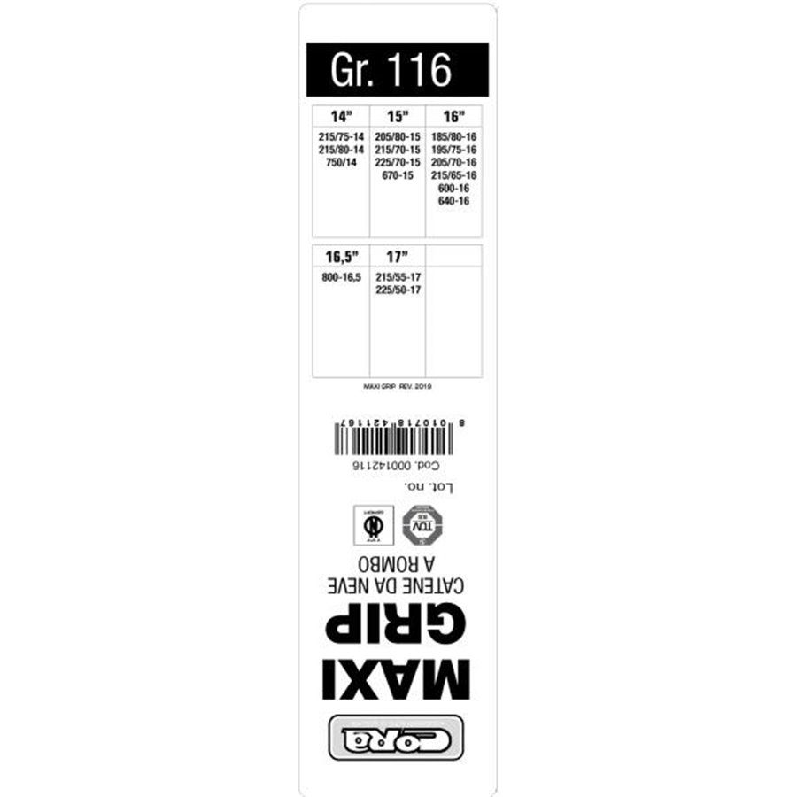 Thumbnail: SNOW CHAINS MAXI GRIP MM15