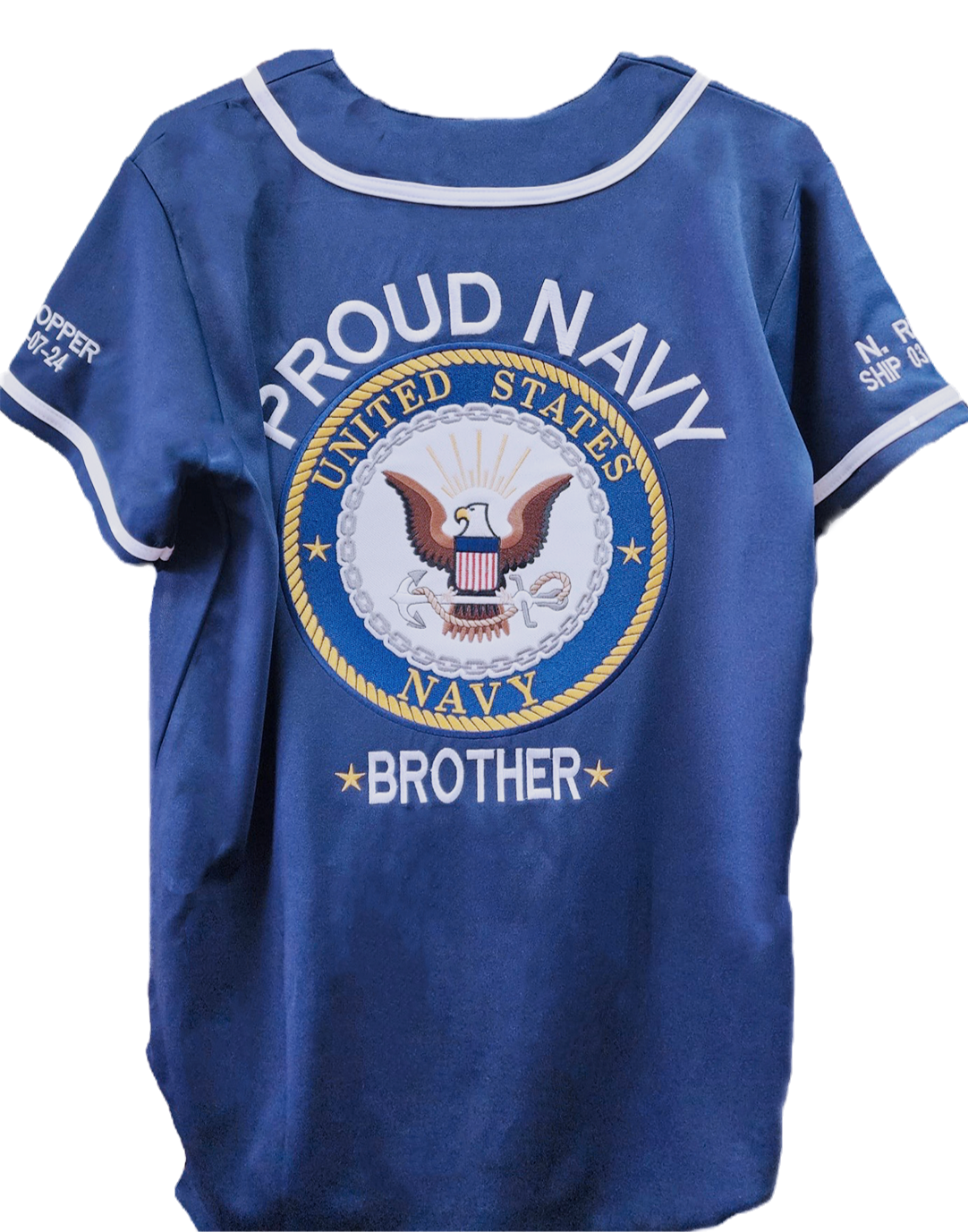Proud Navy Brother baseball jersey