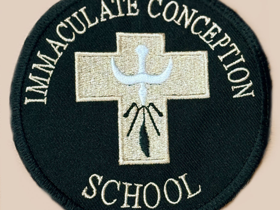 Immaculate Conception School embroidered patch
