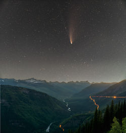 Comet Neowise over Glacier National Park