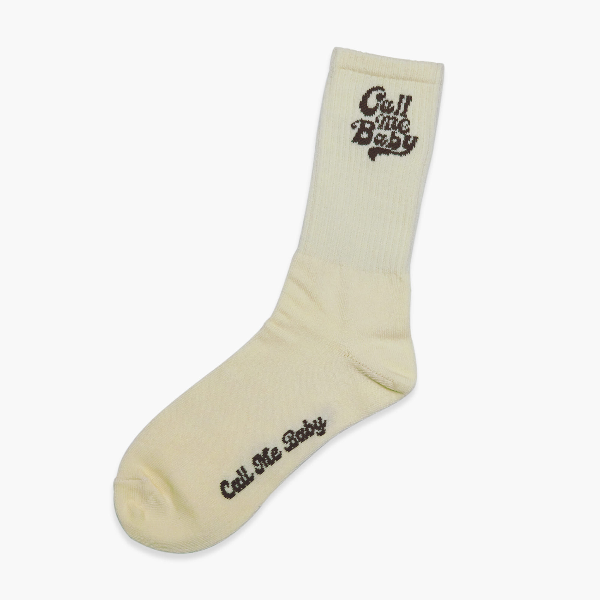 Call me baby Socks (Ecru/Brown)