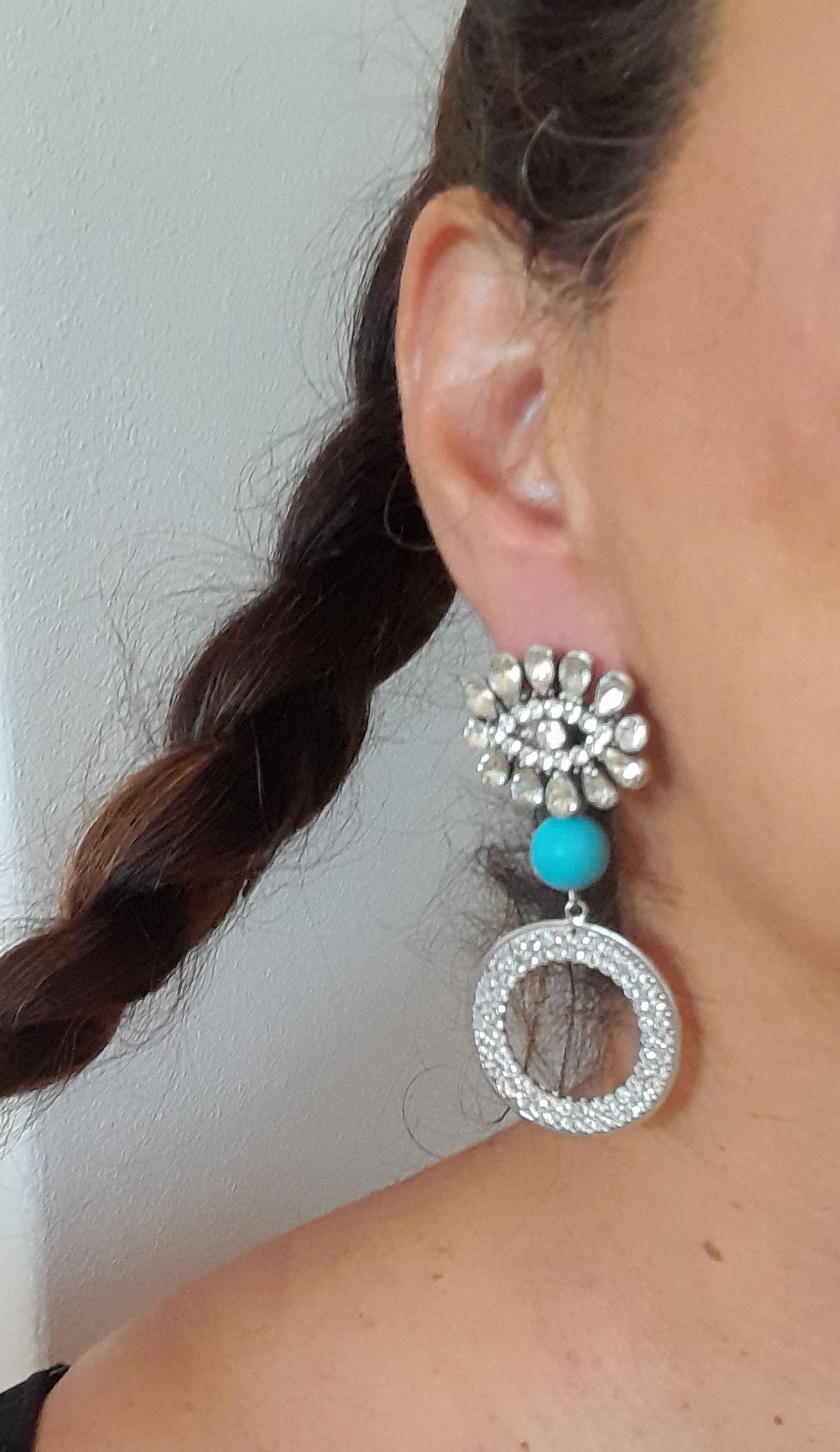 Μικρογραφία: χειροποίητα σκουλαρίκια με στρας