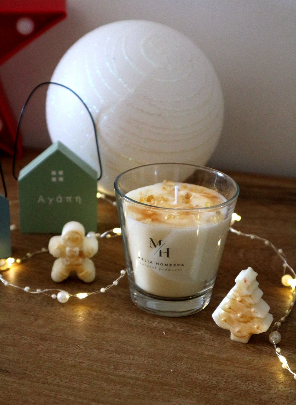 φυτικά κεριά σόγιας με έλαια και εκχυλίσματα