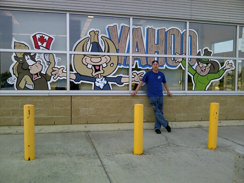 me in front of the stampede windows.jpg