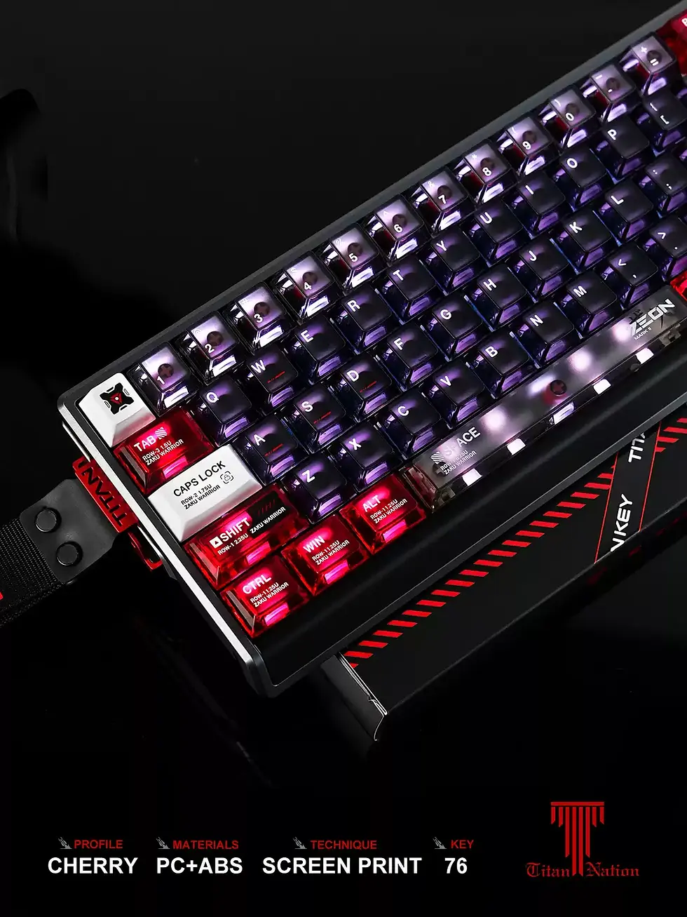 Thumbnail: Titan Nation ZAKU Ruby OEM Keycap Set
