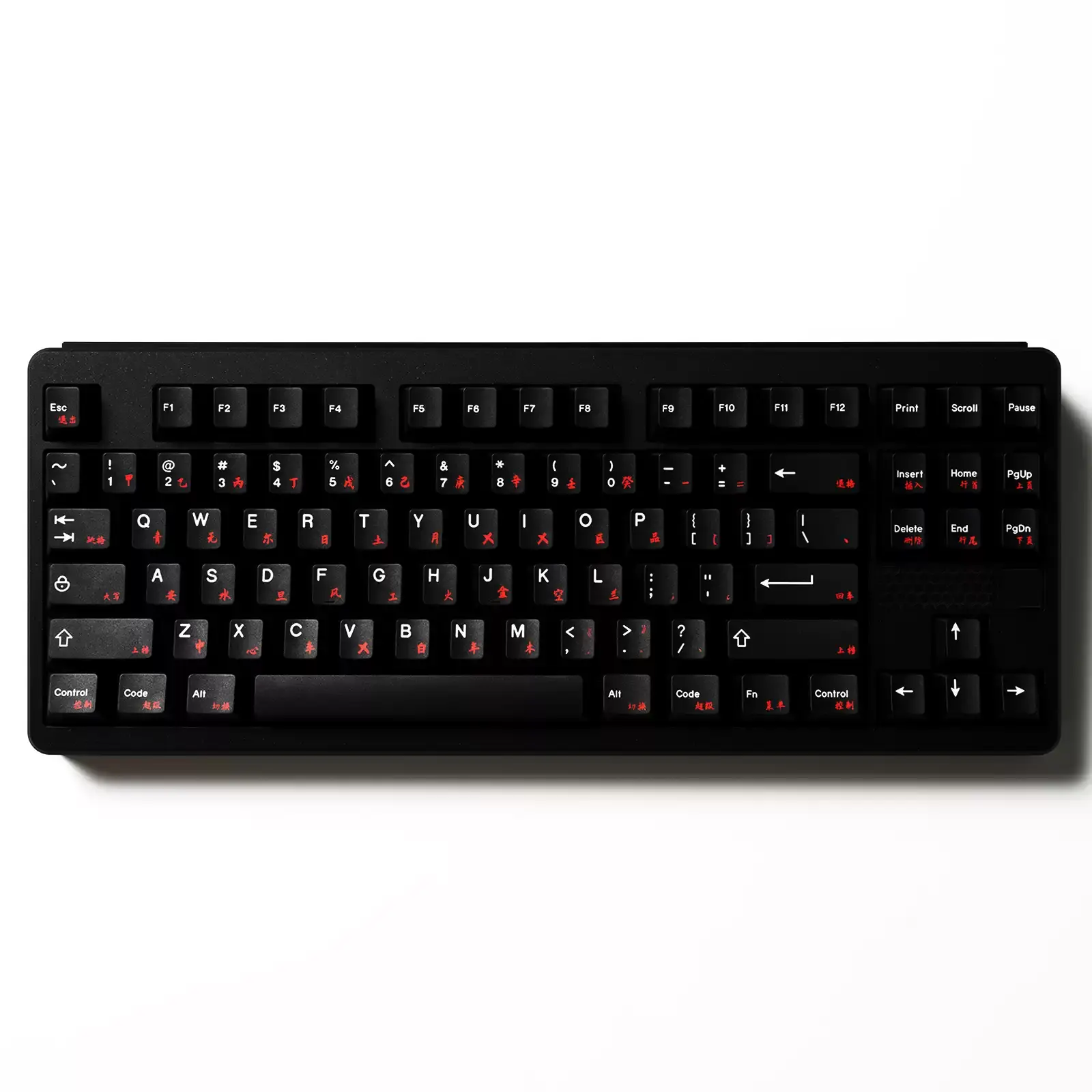 Wob Keycaps Black/Red Japanese Text
