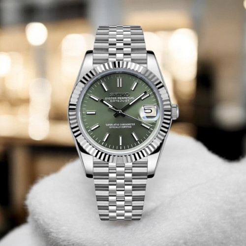 Seiko Datejust Olive Mod Mpwatches seiko-datejust-olive-mod-mpwatches