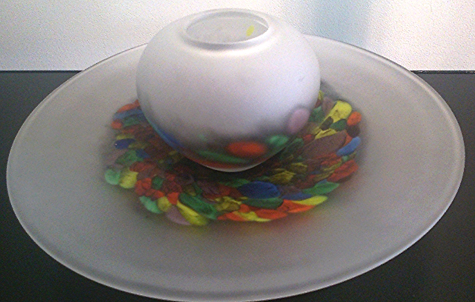 Hand made glass set by Makora
