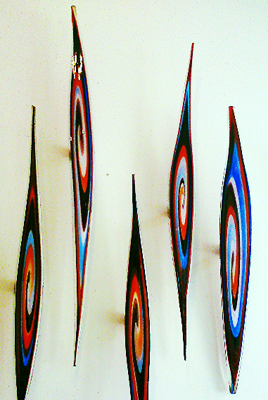 Hand made glass wall decoration