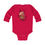 Thumbnail: Bloom Infant Long Sleeve Bodysuit red front flat