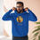Thumbnail: Premium Pullover Hoodie Royal Blue front male model