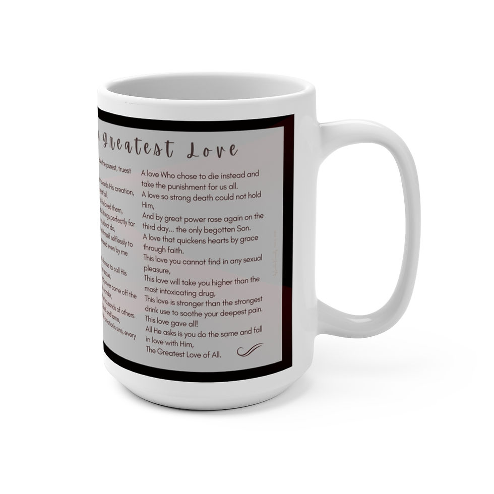 Thumbnail: Greatest Love White Glossy Mug R handle