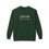 Thumbnail: Be Kind Reminder Fleece Crewneck Sweatshirt forest green front flat
