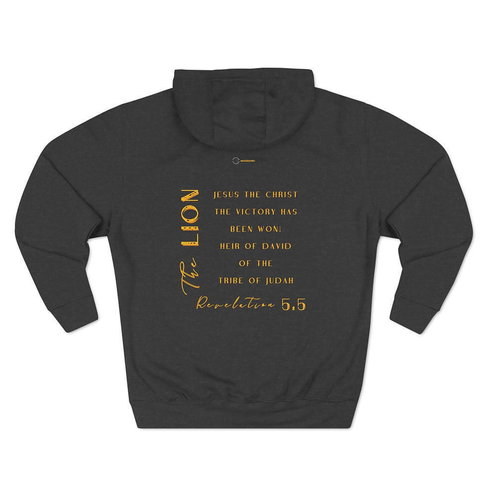 Thumbnail: Premium Pullover Hoodie Charcoal Heather back flat